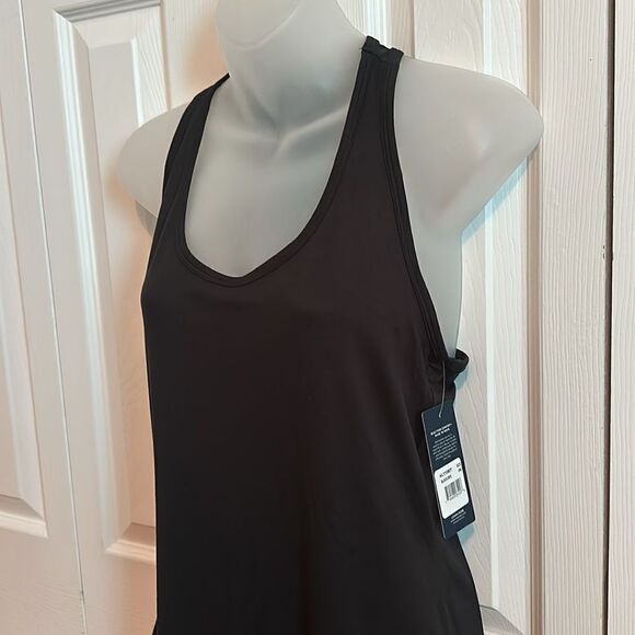 Marika Activewear Black T Back Tank Top Shirt Athleisure Yoga Small S NWT - Picture 2 of 4